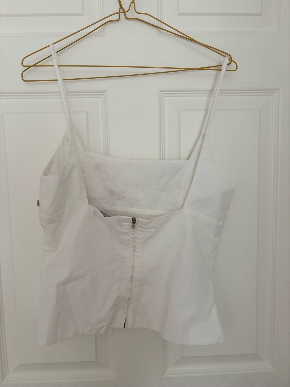 ZARA -White Embellished Floral Camisole Tank Top size M - Picture 8 of 8